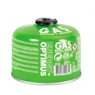 Cartucho de gas Optimus GAS 220G BUTANE/PROPANE con válvula