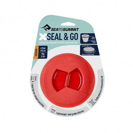 Vaso plegable Sea to Summit X-SEAL & GO MEDIUM 415 ml - rojo