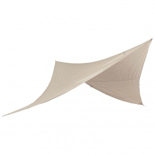 Toldo de lona para glamping Nordisk KARI DIAMOND TARP 10 m² – beige