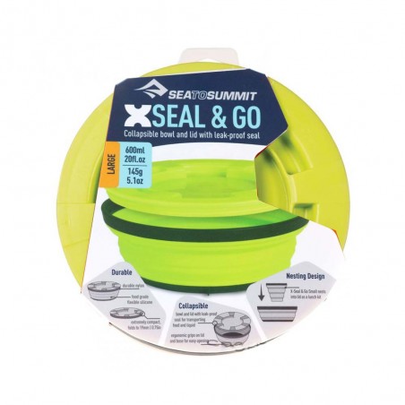 Olla plegable Sea to Summit X-SEAL & GO LARGE 600 ml - verde lima