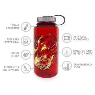 Nalgene Serie Elementos rojo Fuego 1 Litro – Botella cantimplora