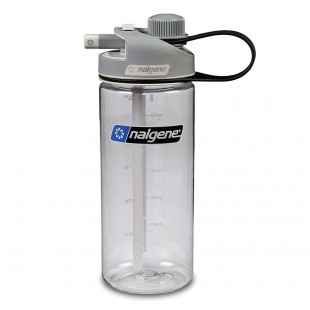 Nalgene Multidrink transparente tapón gris 600 ml – Botella cantimplora