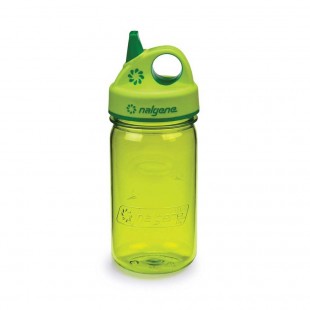 Nalgene Grip'n Gulp verde 375 ml – Botella cantimplora para niños