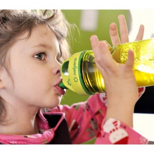Nalgene Grip'n Gulp verde 375 ml – Botella cantimplora para niños