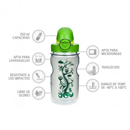 Nalgene OTF Kids Naturaleza 350 ml – Botella cantimplora para niños