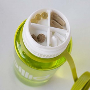 Nalgene Pillid blanco - Tapón pastillero para botella