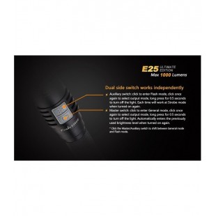 Fenix E25 UE Doble Interruptor - Linterna de outdoor