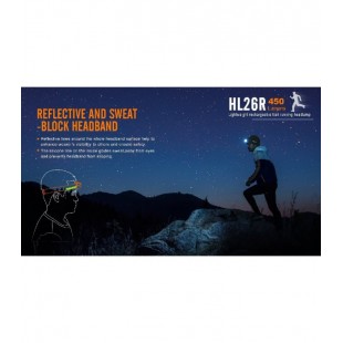 Fenix HL26R Recargable Ligera Trail Running negra - Linterna frontal