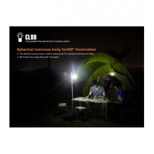 Fenix CL09 Multifuncional EDC negra – Lámpara de camping