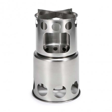 Lixada Tower Wood Stove - Hornillo plegable de leña