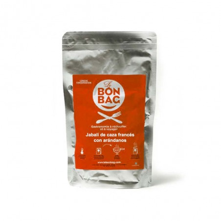 Le Bon Bag - Jabalí de Caza Francés con Arándanos - Comida Esterilizada 250 g