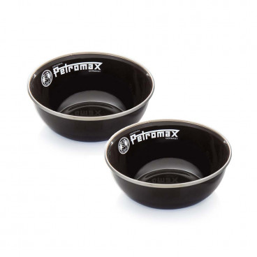 Petromax Enamel Bowls Set - Pack 2 cuencos negros