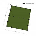 DD Hammocks Tarp 3x3 - Verde oliva - Toldo Bushcraft