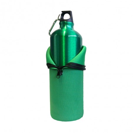 Botella cantimplora HOSA ALUMINIO 1 L CON FUNDA - verde