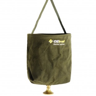 Ducha portátil de lona OZtrail CANVAS SHOWER BUCKET – verde bosque