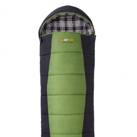 Saco de dormir alpino OZtrail ALPINE VIEW HOODED – verde y gris