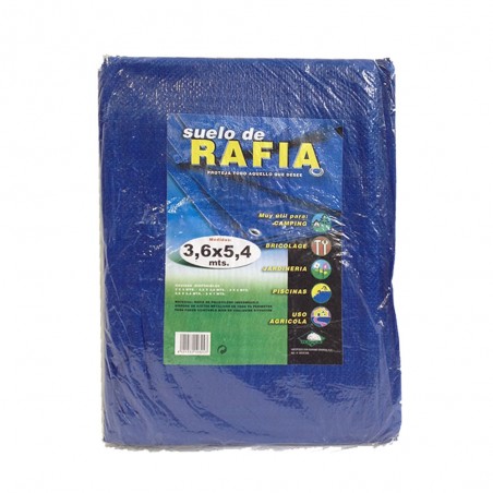 Toldo o refugio RAFIA 3,6 X 5,4 con cuerda nylon de 20 m - azul