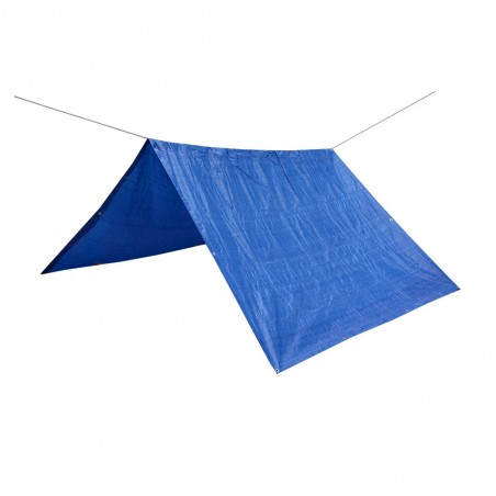 Toldo o refugio RAFIA 2,5 X 3,6 con cuerda nylon de 20 m - azul