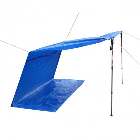 Toldo o refugio RAFIA 3 X 4 con cuerda nylon de 20 m - azul