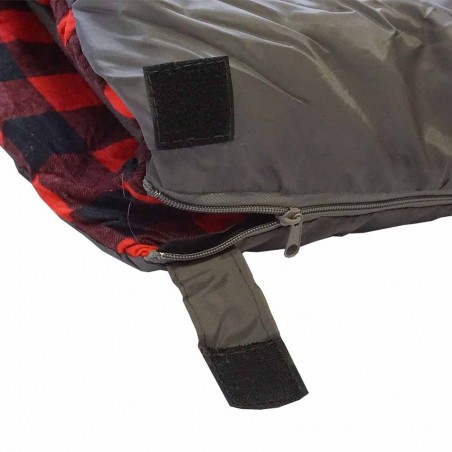 Saco de dormir BICOLOR - gris y rojo